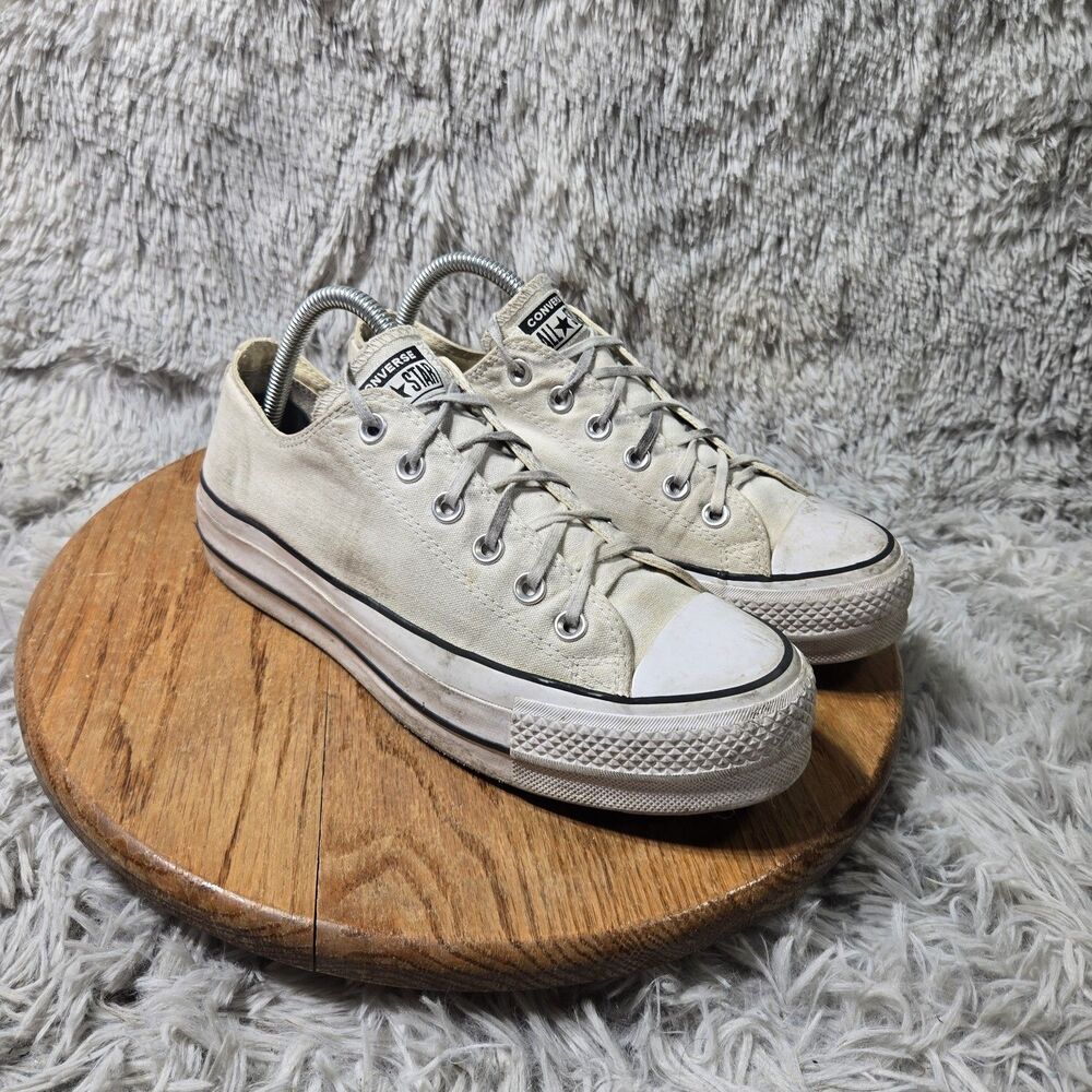 Converse Chuck Taylor Platform Sneakers Womens 9 Lift White Low Shoes 560251F